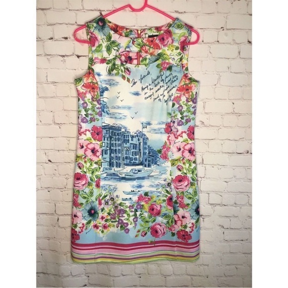 Gabby Skye Women's Shift Dress Floral Venice - Picture 2 of 10